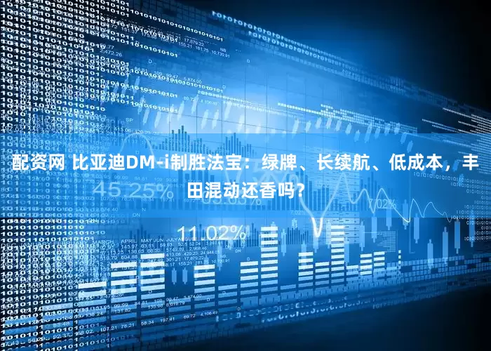 配资网 比亚迪DM-i制胜法宝：绿牌、长续航、低成本，丰田混动还香吗？