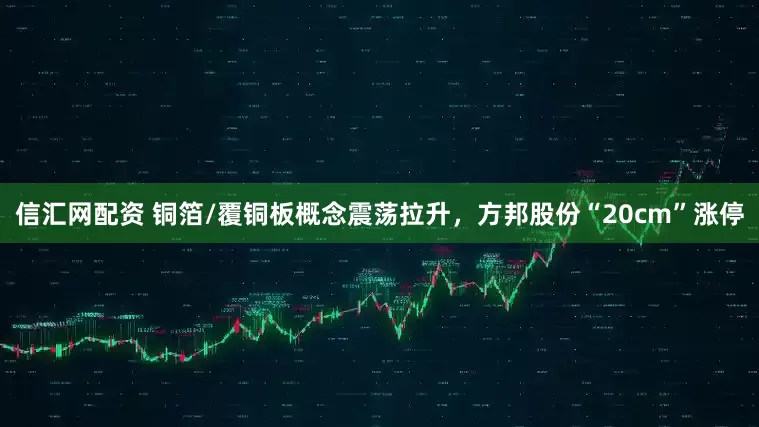 信汇网配资 铜箔/覆铜板概念震荡拉升，方邦股份“20cm”涨停